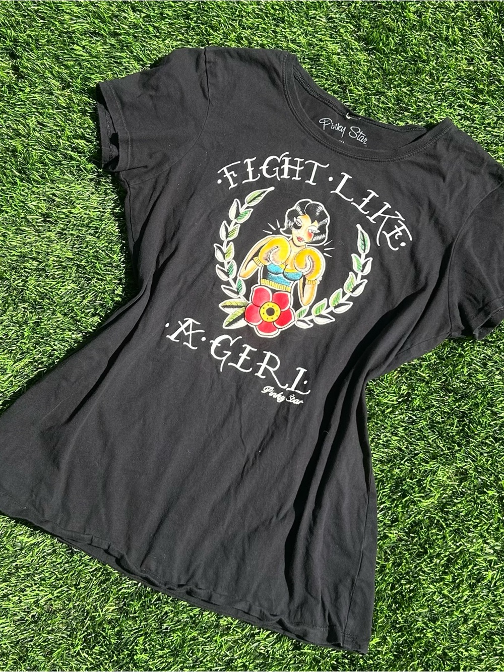 ' Black 'Fight Like A Girl' Graphic Tee